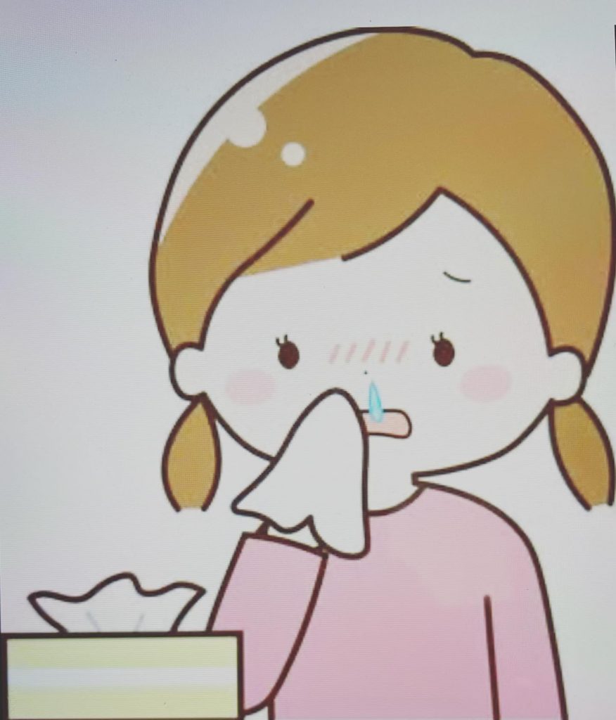 #鼻水がひどい人の原因！首がこっている　首のこりで鼻のまわりに熱がこもり炎症がおこる。