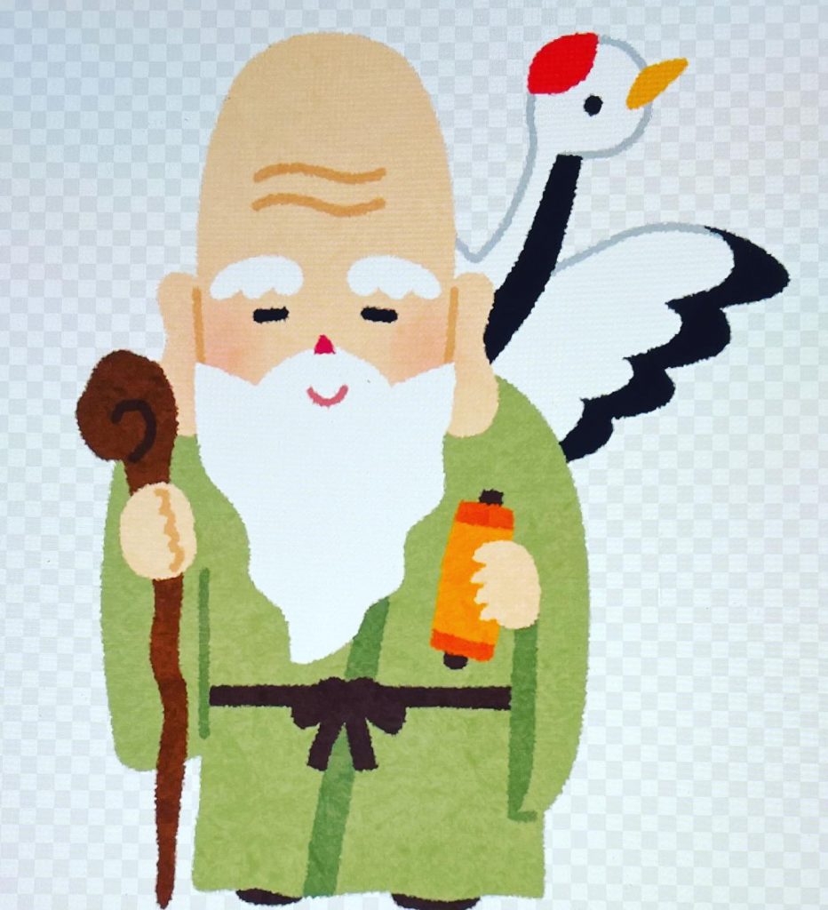 #福禄寿！福禄寿は、名前は幸福の福、身分をあらわす禄、寿命をあらわす寿の三文字からなり、中国道教の長寿神。